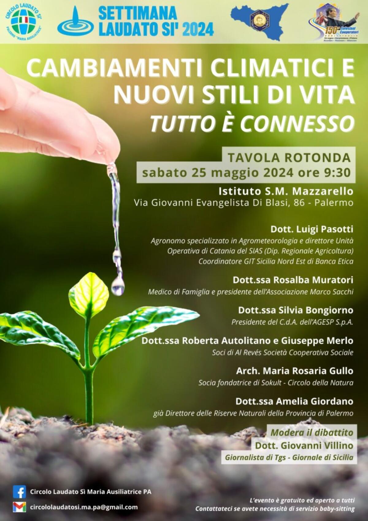 Cambiamenti climatici e nuovi stili di vita: evento del Circolo "Laudato si'" a Palermo - 