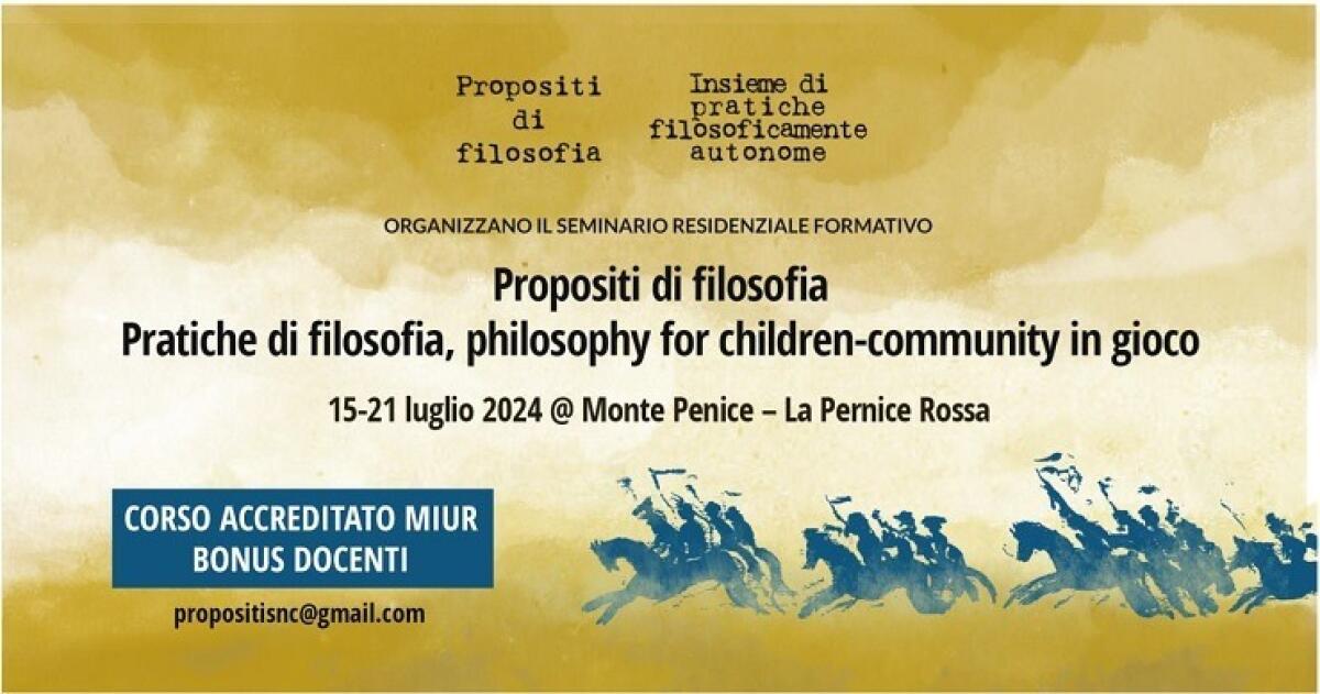 Seminario Estivo Propositi di Filosofia - Philosophy for Children nella Scuola Siciliana del 2024 - 