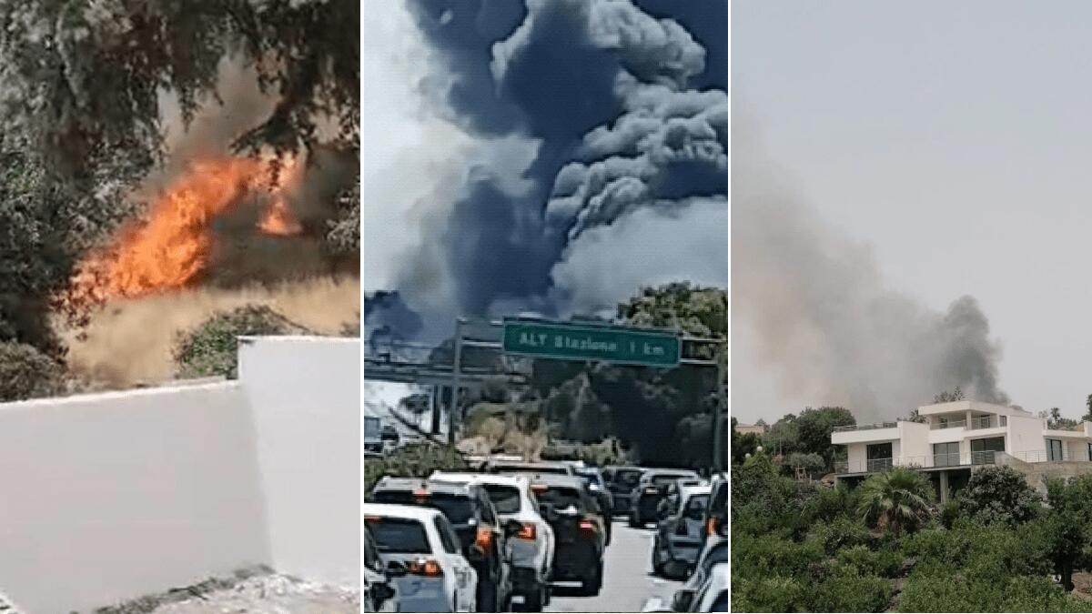 Incendio a San Gregorio: brucia vasto terreno, fiamme nella Tangenziale di Catania - 
