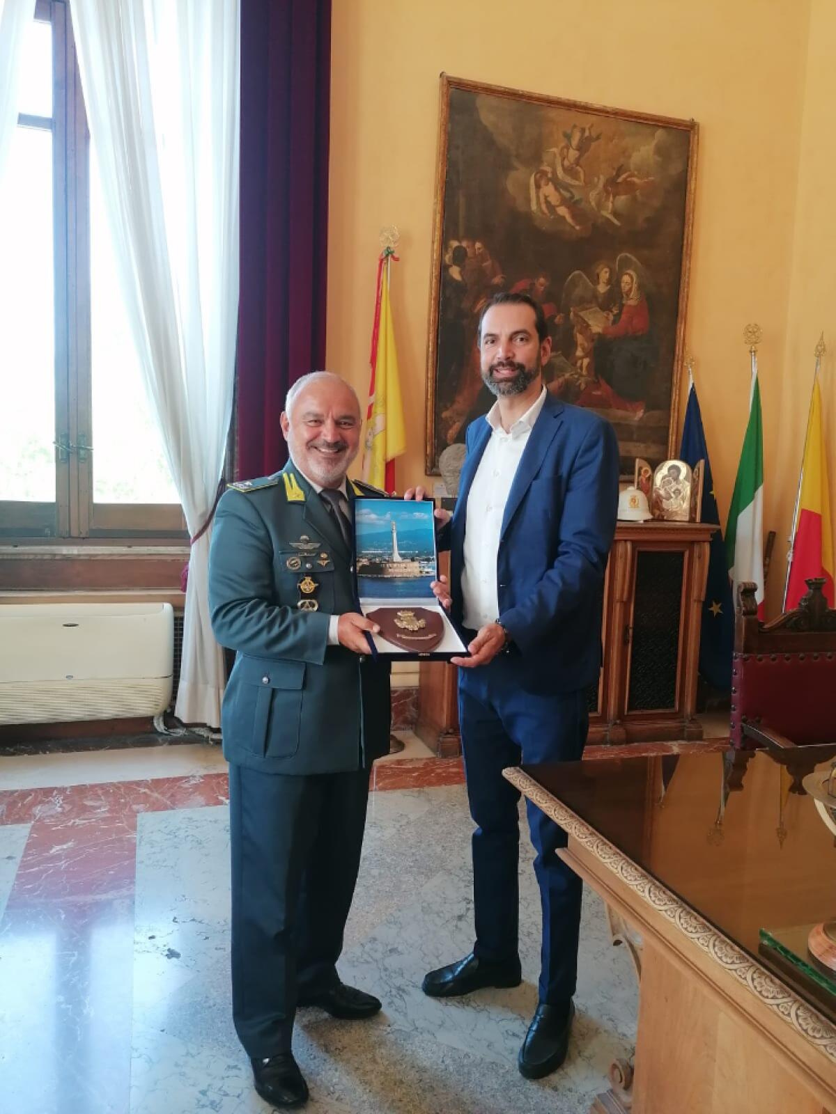 Incontro di Gala al Palazzo Zanca con il Comandante del Centro di Aviazione della Guardia di Finanza - 