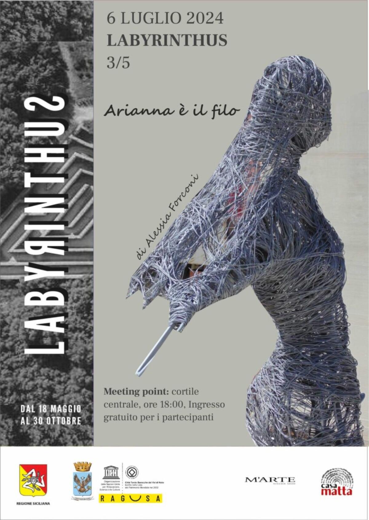 Scopri Arianna è il filo di Alessia Forconi alla mostra LABYRINTHUS il 6 luglio 2024! - 