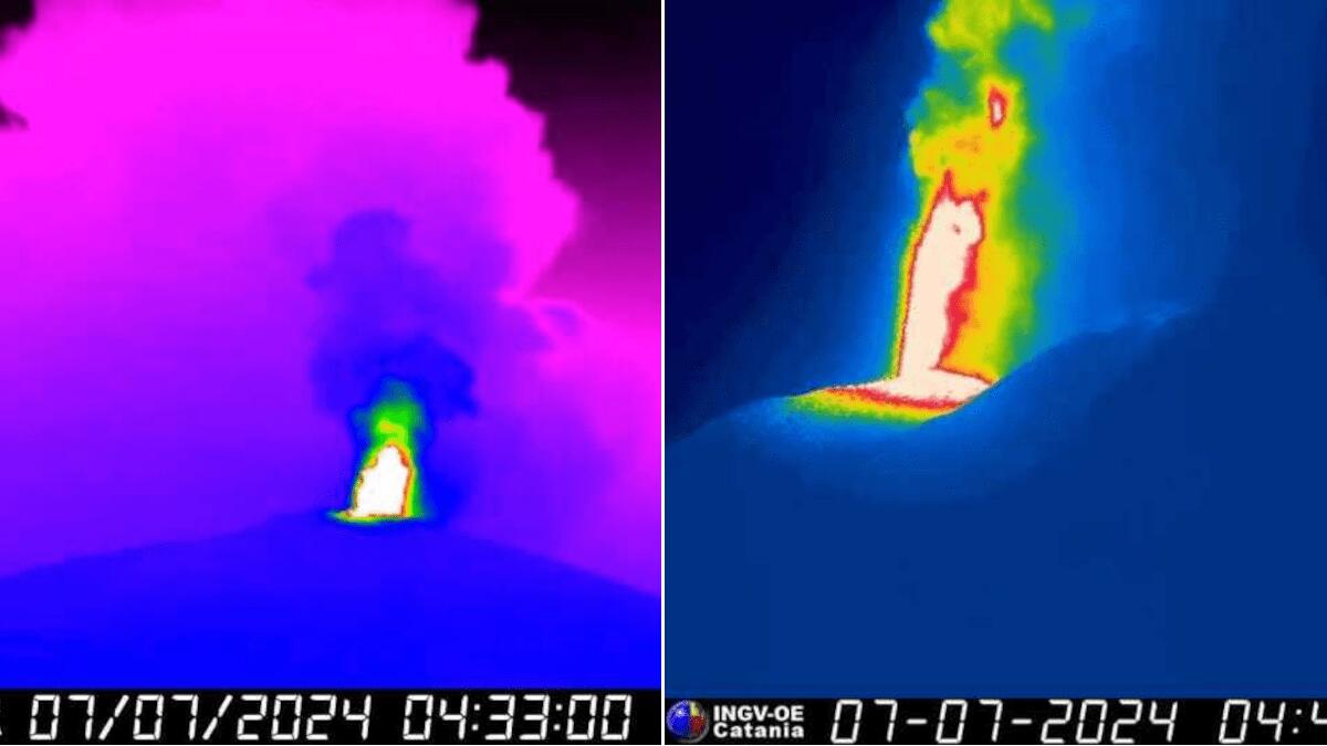 Parossismo Etna: fontana di lava e nube di cenere alta 5 Km - 