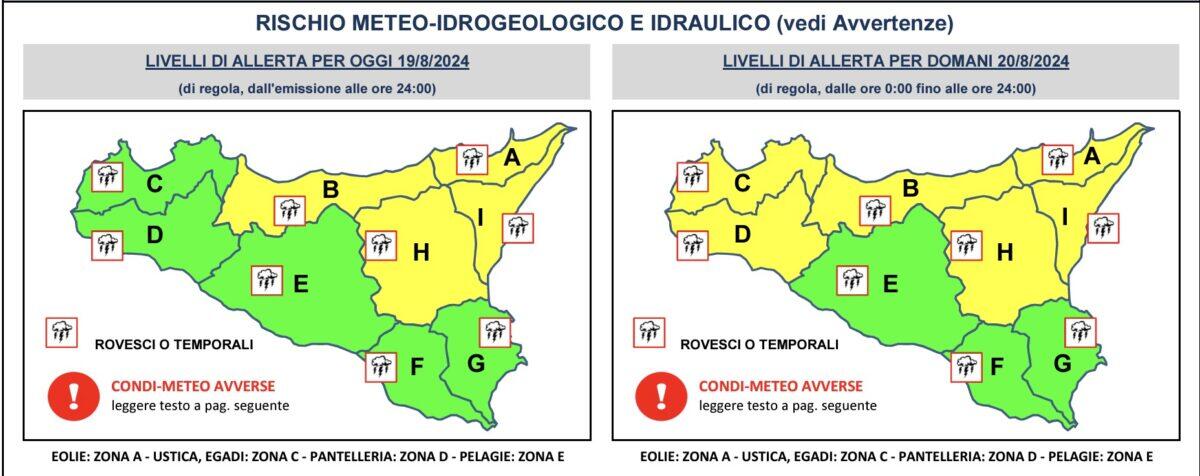 Allerta meteo, previste condizioni instabili sulla Sicilia - 
