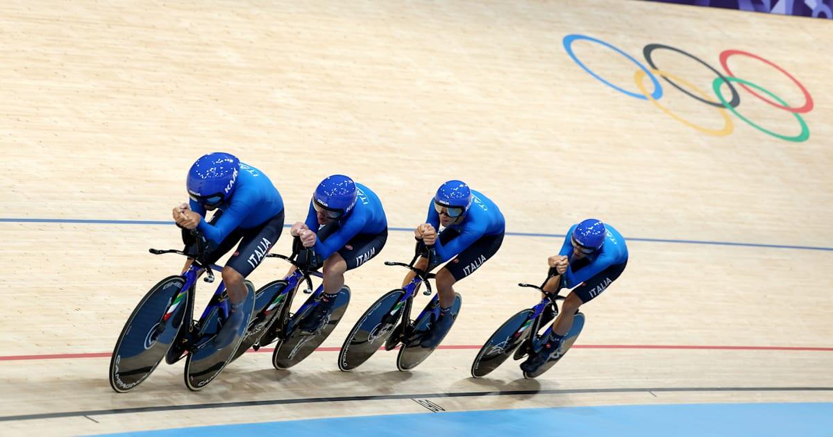 Ganna, Milan, Lamon e Consonni: l'Italia conquista il bronzo nell'inseguimento a squadre di ciclismo su pista a Parigi 2024! - 