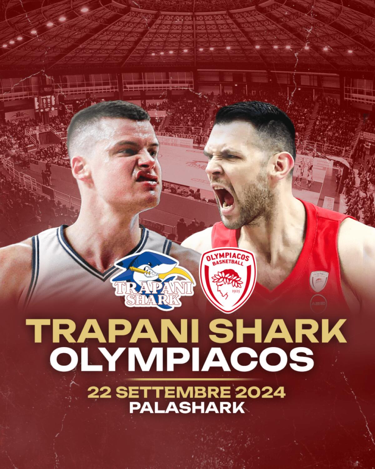 Trapani Shark sfida Olympiacos al Palashark! - 