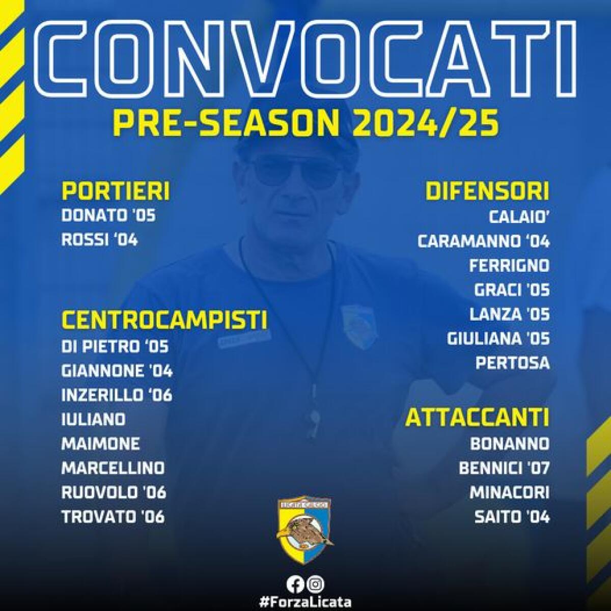 Inizia oggi la preparazione: scopri i convocati scelti da Mr Romano! - 