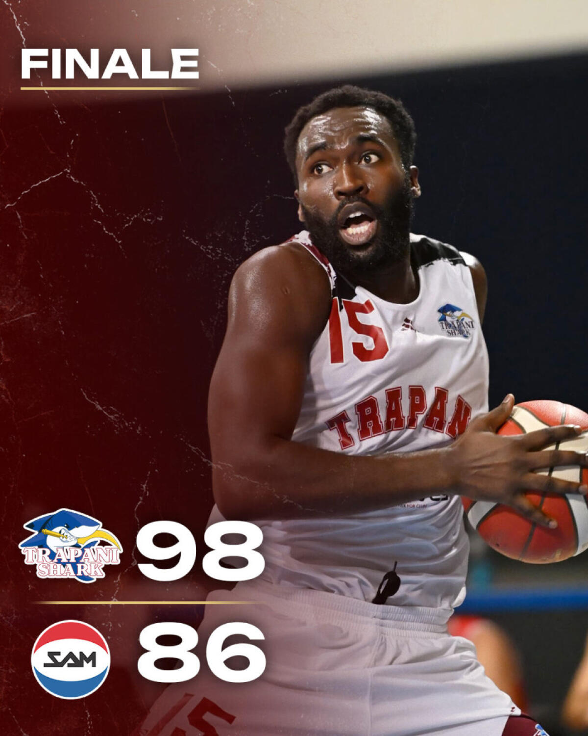Trapani Shark conquista la vittoria contro Sam Massagno Basket con un punteggio entusiasmante di 98-86! - 