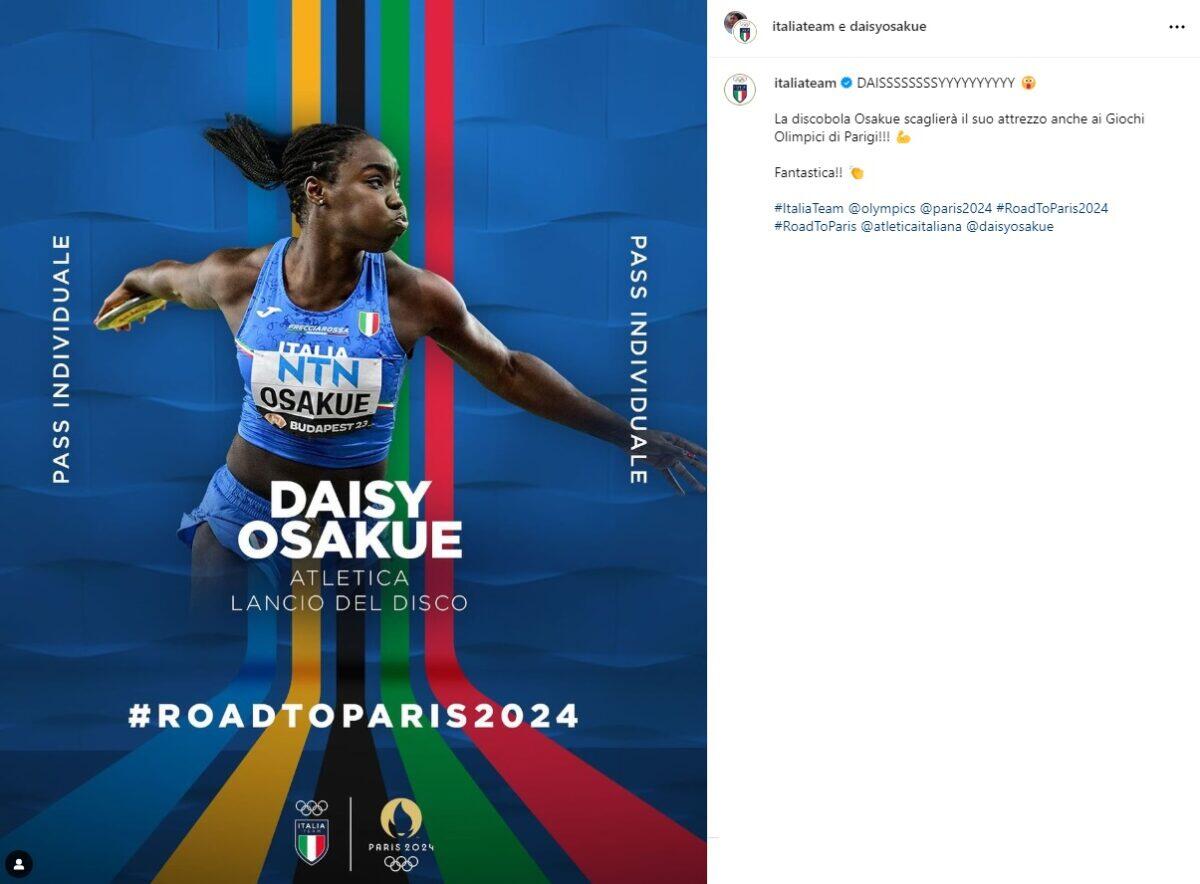 Parigi 2024: Daisy Osakue conquista il traguardo con un eccezionale ottavo posto nel lancio del disco! - 