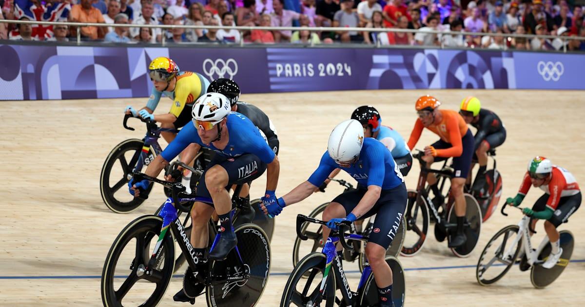 Argento scintillante per Simone Consonni ed Elia Viviani nella Madison maschile a Parigi 2024! Ciclismo su pista in festa! - 