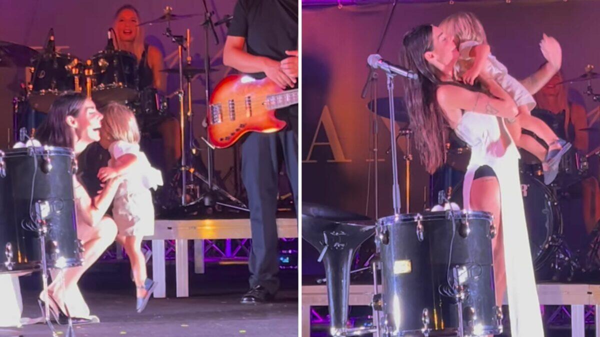 Bianca Atzei incanta la Sardegna: il suo piccolo di 1 anno e mezzo sorprende sul palco! - 