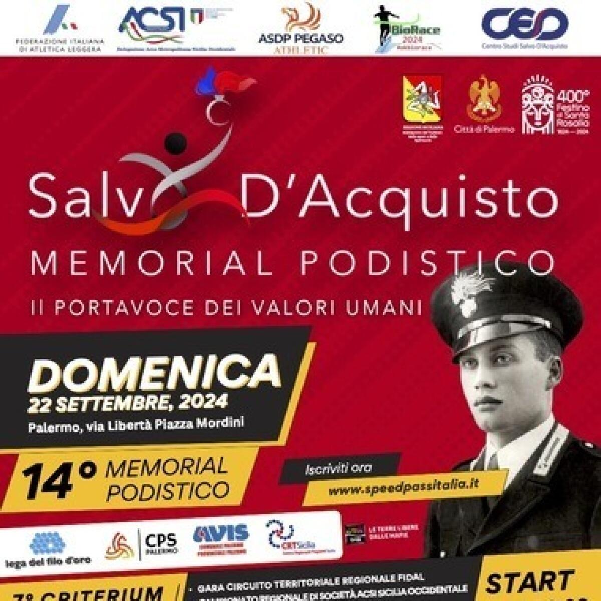 Corri per la Memoria: Il 14° Memorial Podistico Salvo D'Acquisto a Palermo! - 