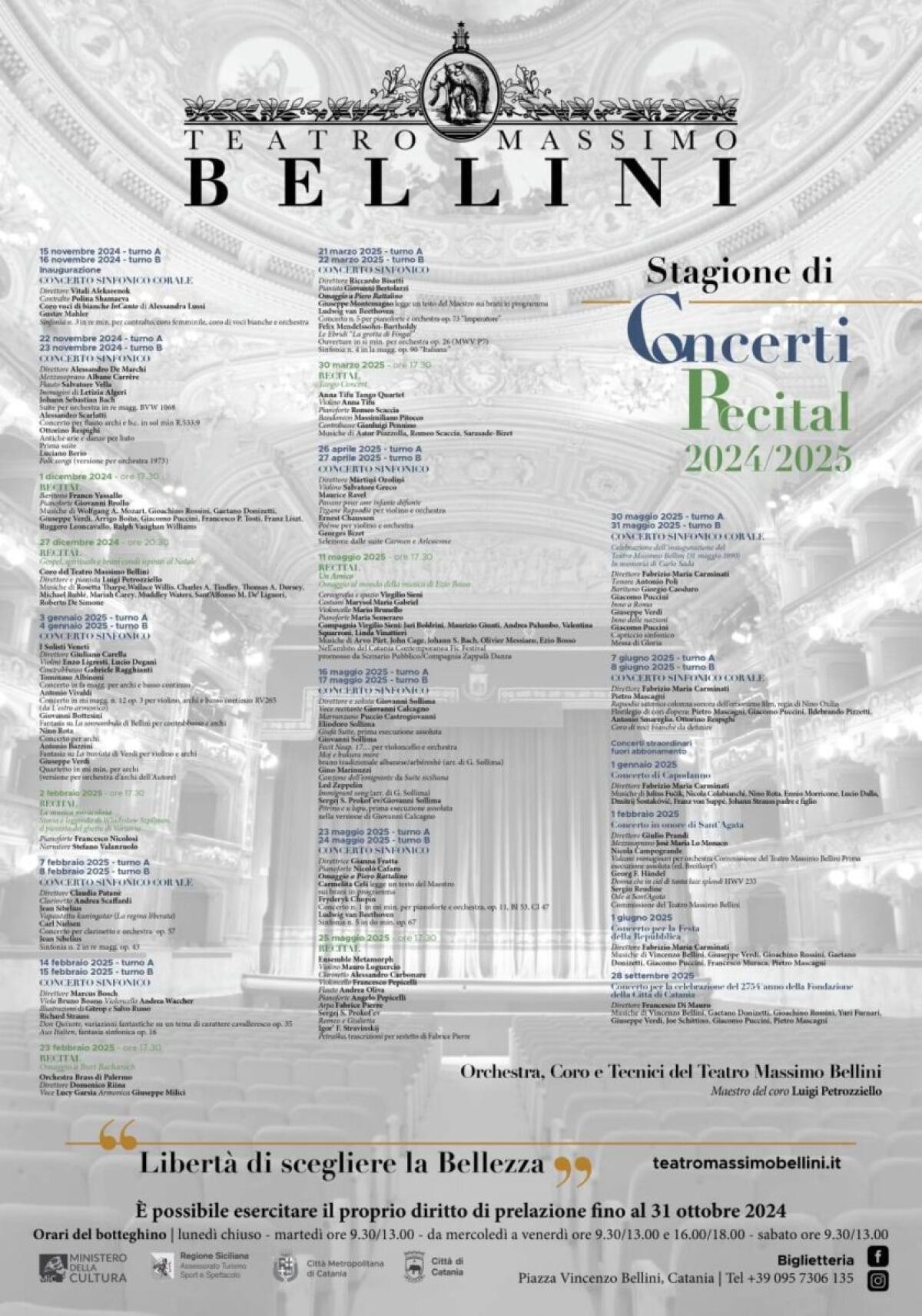 Scopri la Magia della Stagione di Concerti e Recital 2024/2025 al Teatro Massimo Bellini di Catania! - 