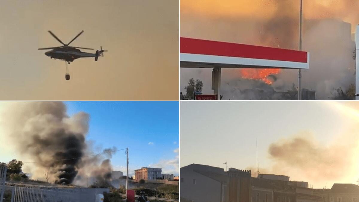 Incendio al Cimitero di Catania: intervengono Vigili del Fuoco ed elicottero [FOTO E VIDEO] - 