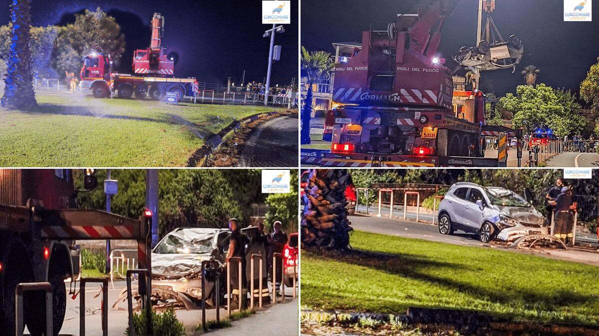 Incidente Stradale al Lungomare: auto sfonda barriere pista ciclabile a Ognina [FOTO] - 