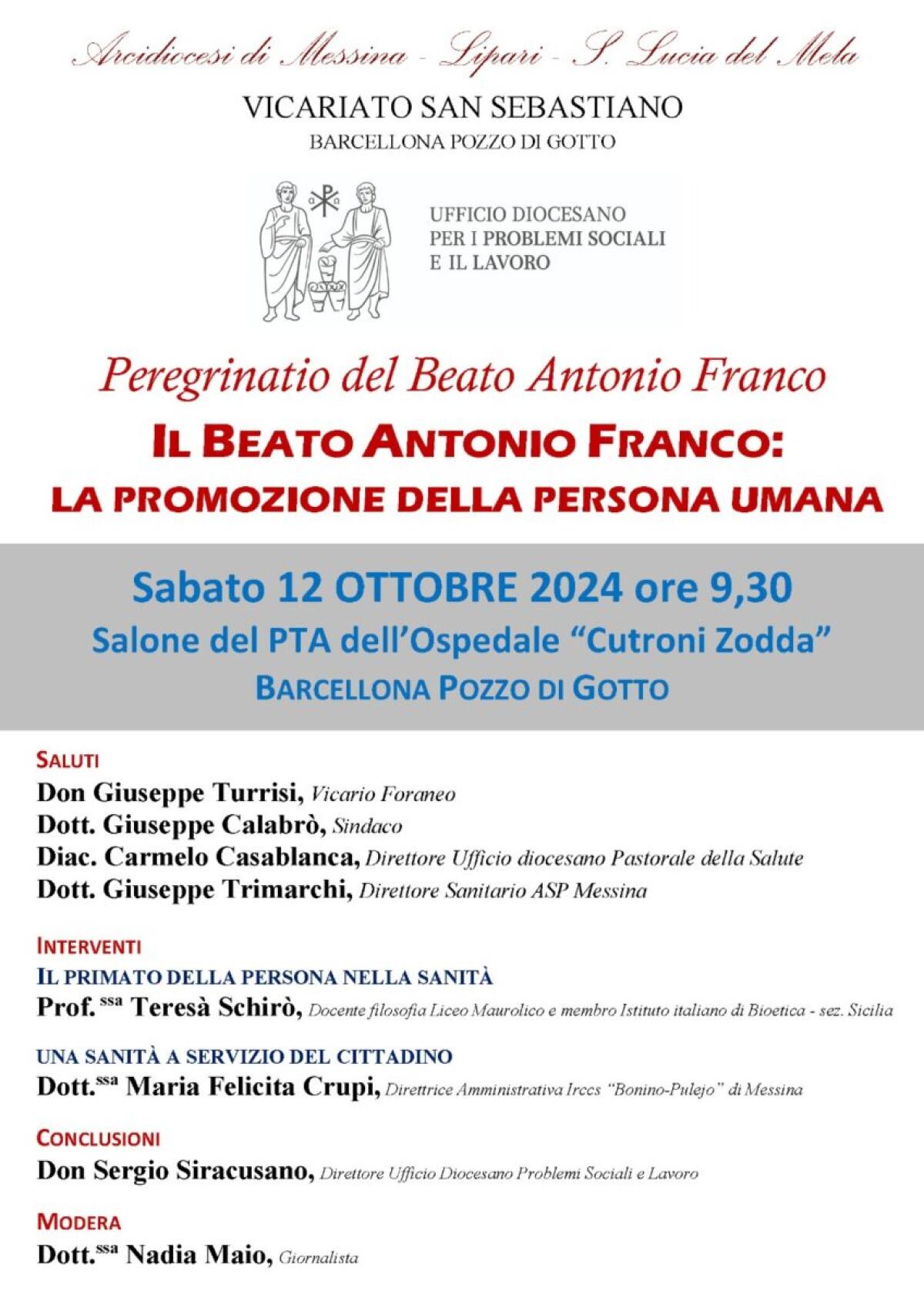Promuovere la persona umana | Scopri perché il convegno del Beato Antonio Franco potrebbe cambiare la sanità in Sicilia! - 