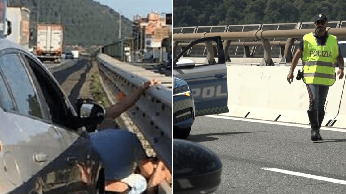 Pronta al gesto estremo in autostrada: donna salvata dalla prontezza degli agenti - 