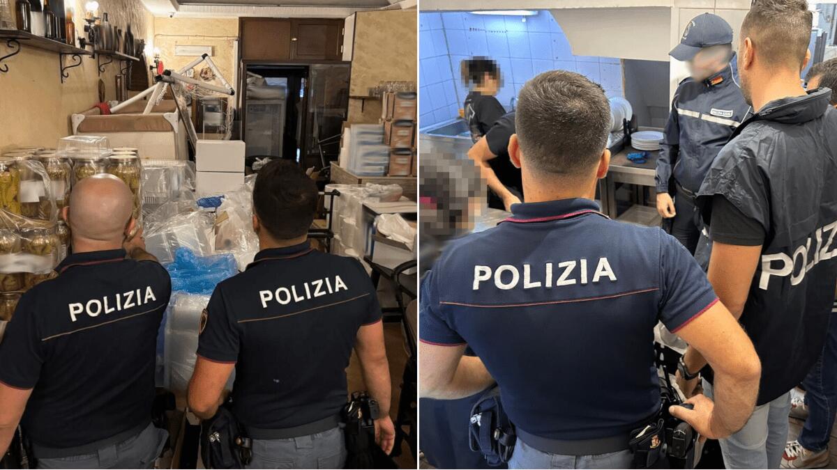 Lavoratori in nero, alimenti non tracciati e 60mila euro di multa per la “regale” trattoria in via Plebiscito - 