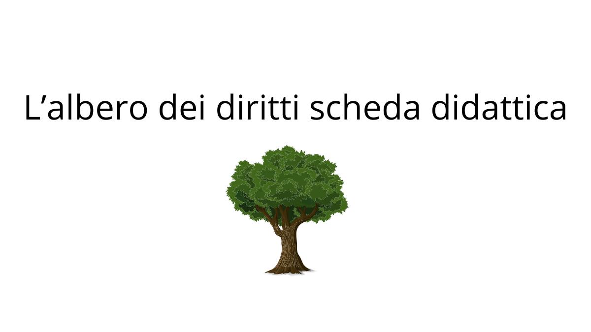 Scheda didattica sulla giornata mondiale dei diritti umani: "l'albero dei diritti" - 