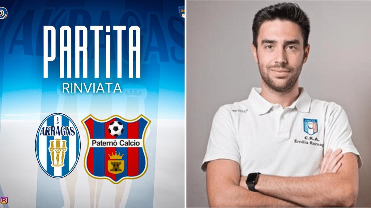 Incidente durante Akragas-Paternò: malore dell'Arbitro, partita rinviata - 