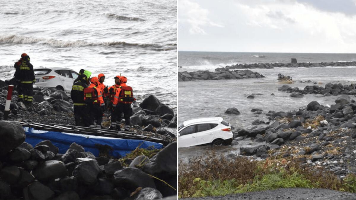 Le strade come fiumi trascinano le auto in mare durante il nubifragio nel Catanese [VIDEO] - 