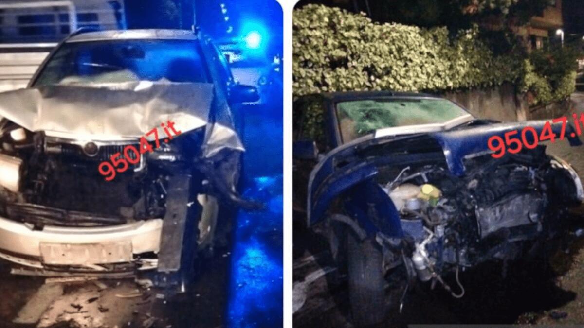 Incidente stradale nel Catanese: scontro veemente tra due auto, feriti in ospedale - 