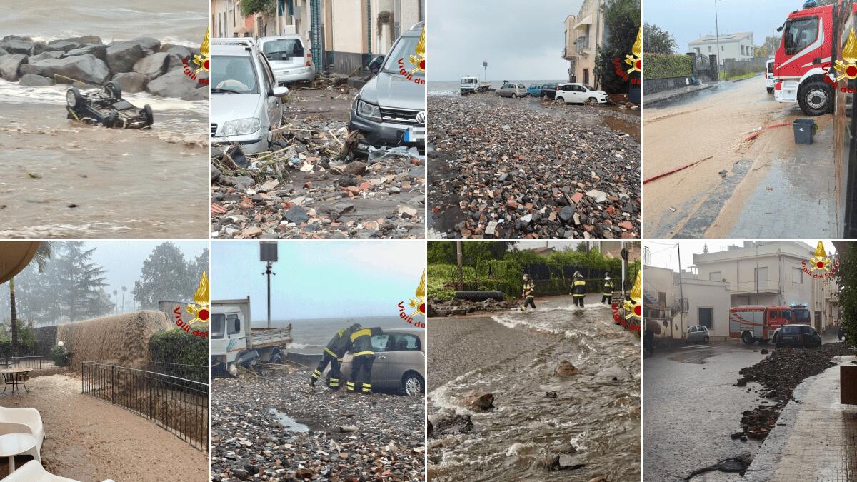Maltempo nel Catanese: il foto racconto degli interventi più critici dei Vigili del Fuoco [FOTO] - 
