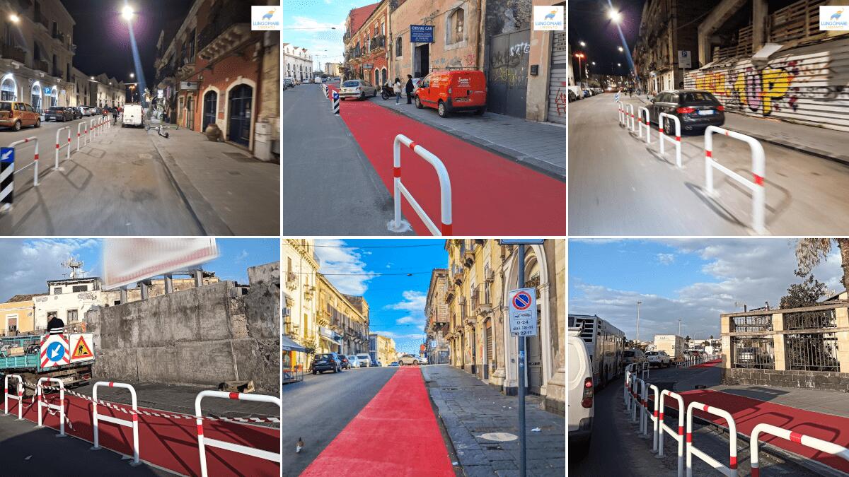 La pista ciclabile al Porto di Catania: lavori in corso ma già presenti alcune problematiche - 