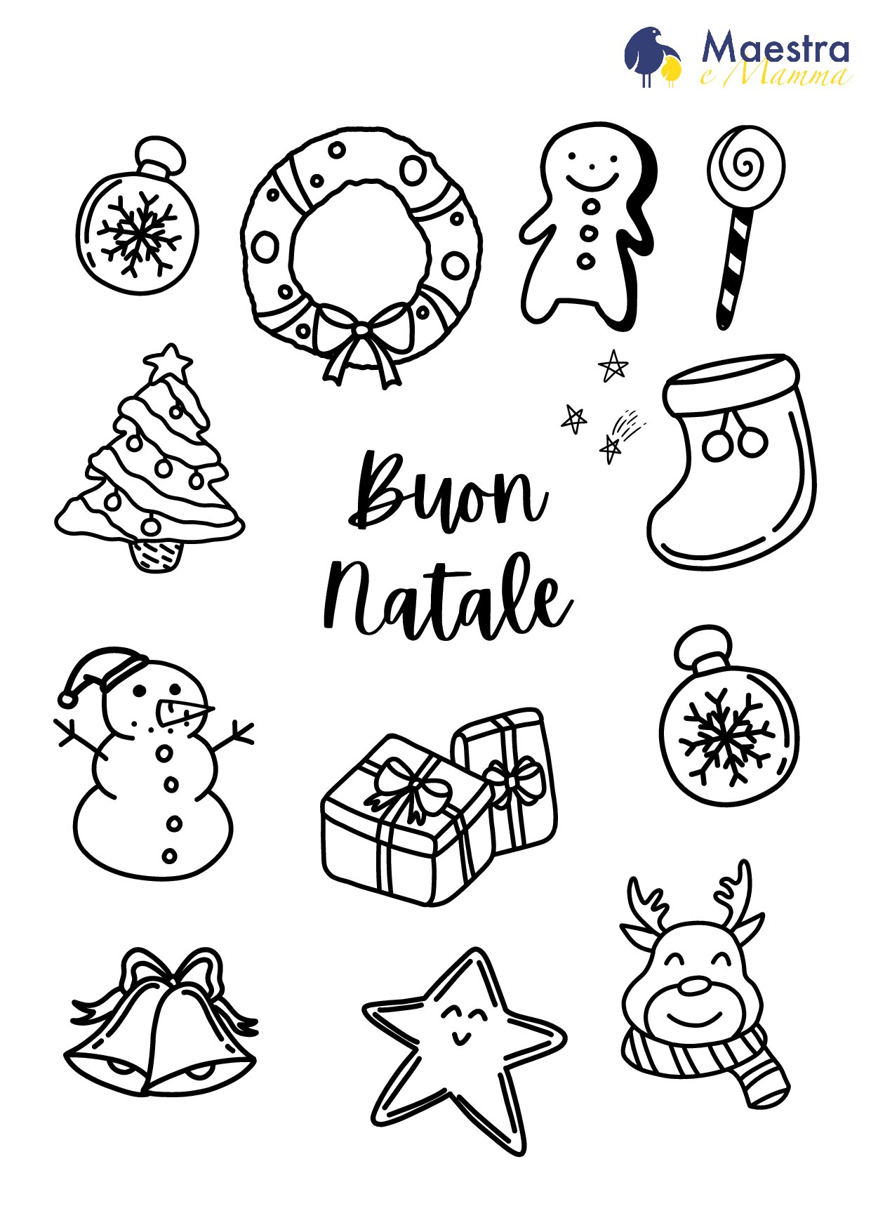 Disegni di natale da colorare [189 KB]