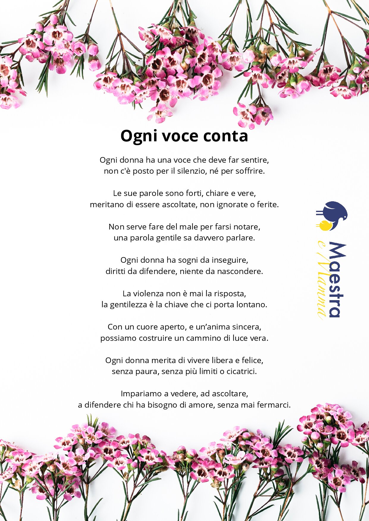 Ogni voce conta poesia contro la violenza sulla donne [2 MB]