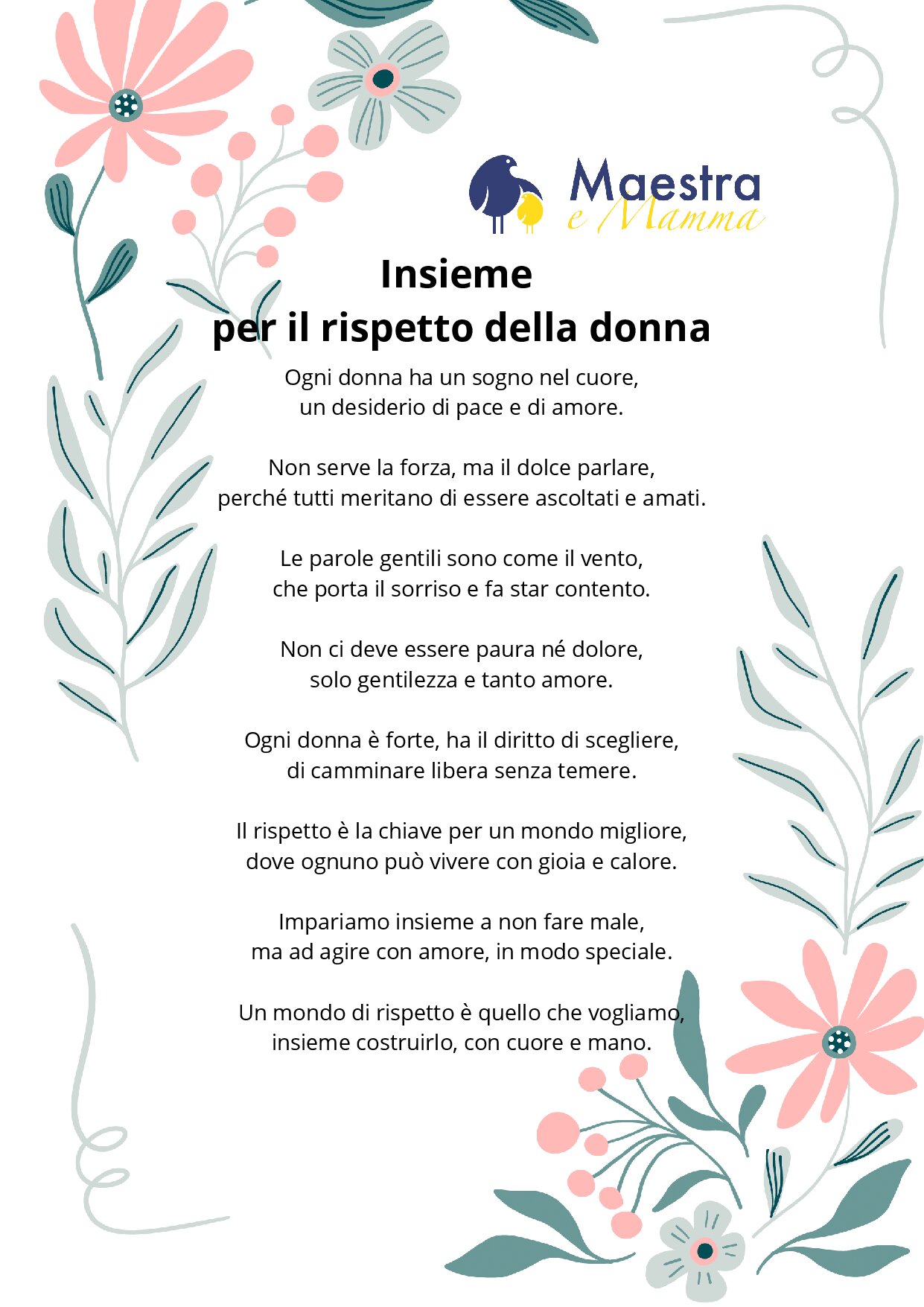 Poesia contro la violenza sulla donna insieme per il rispetto [577 KB]