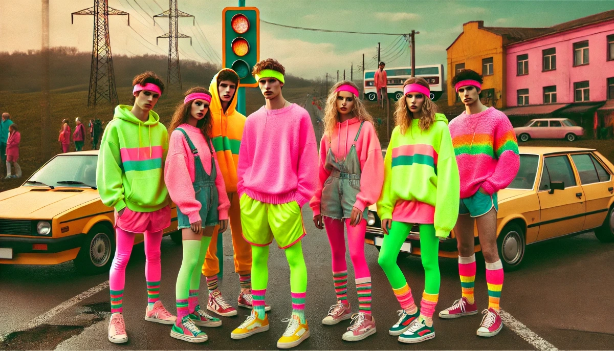 Ti ricordi quando la moda fluo invadeva le strade negli anni 80?