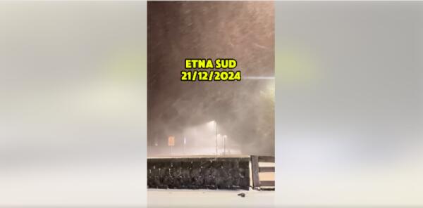 Neve sull’Etna tra spettacolo e magia [VIDEO]