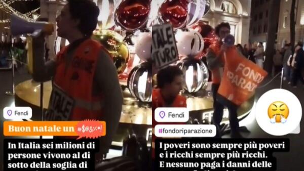 Albero di Natale imbrattato davanti a Fendi | La verità scomoda su chi paga davvero il prezzo delle feste!