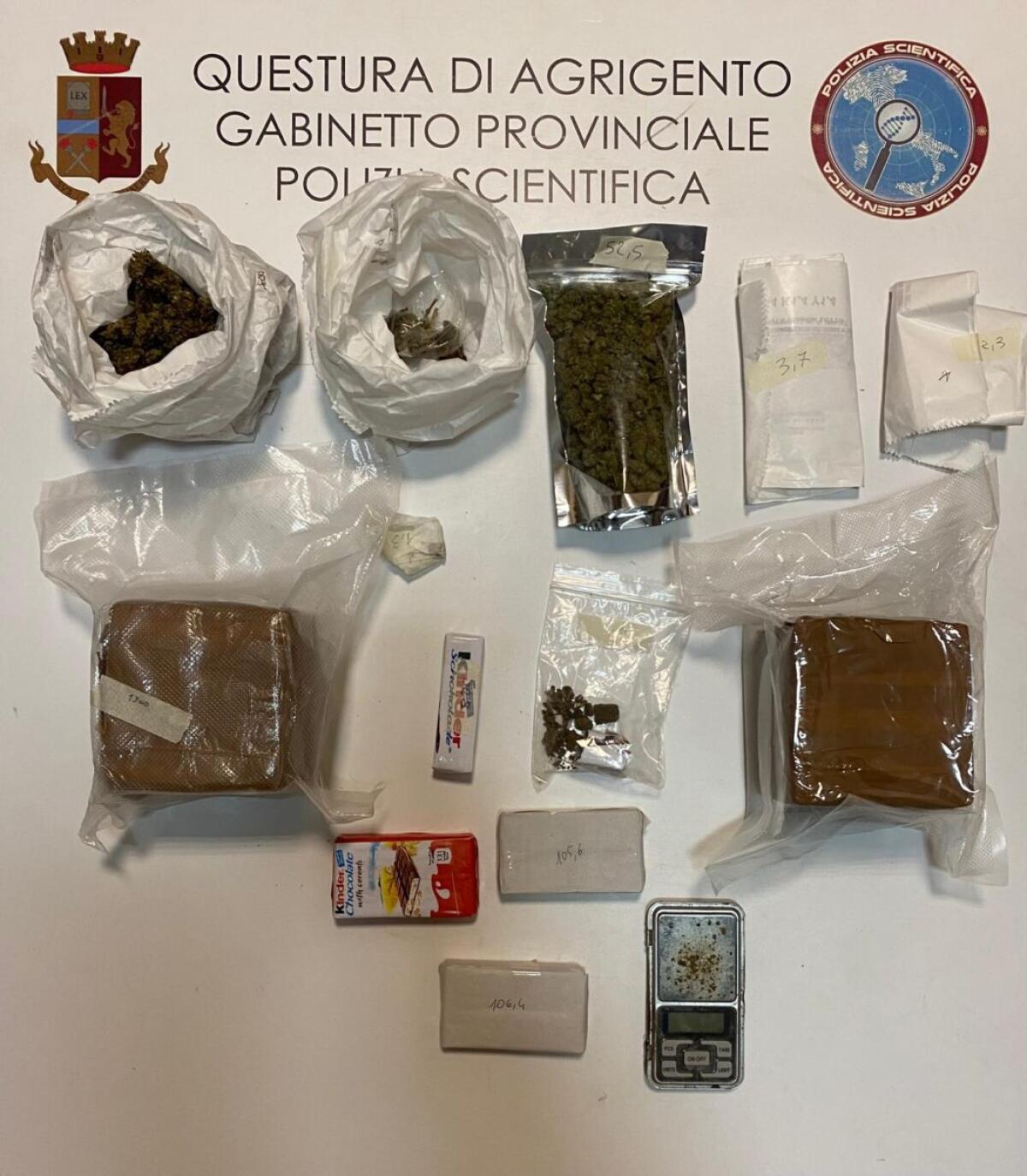 Scoperta shock in Agrigento | La Polizia sequestra 3,5 kg di droga grazie ai fiuti infallibili dei cani!