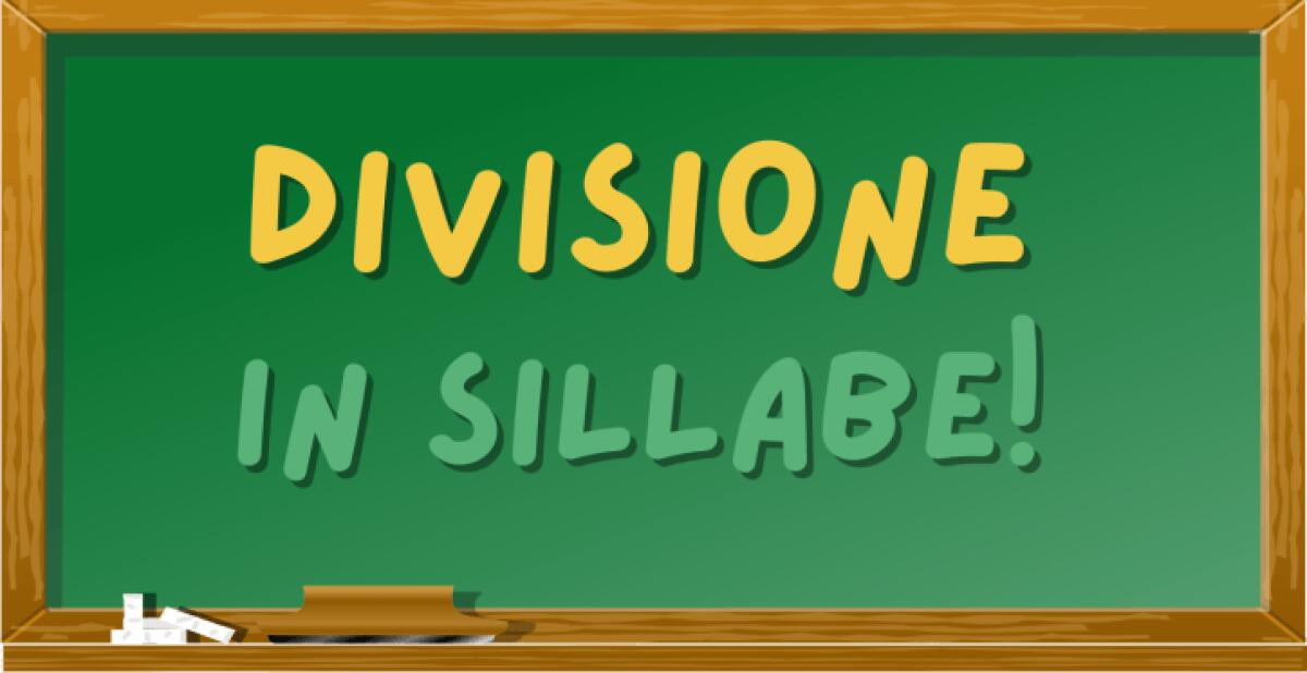 Scheda didattica: dividere in sillabe con parole e disegni - 