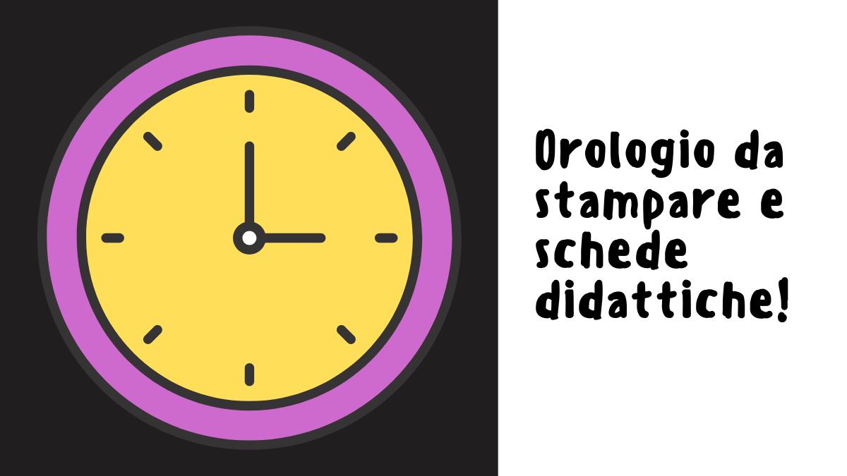 Orologio da stampare e schede didattiche sull'orologio per bambini di scuola primaria! - 