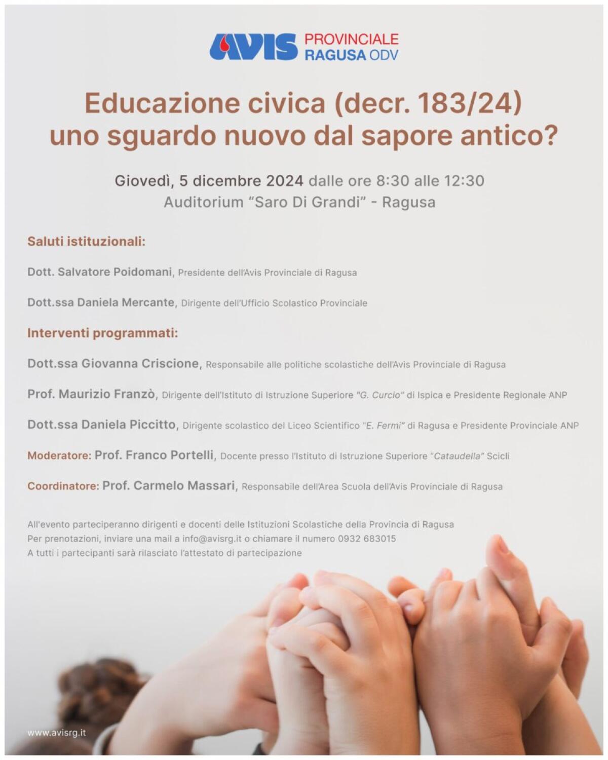 Educazione civica al centro del dibattito | Può davvero reinventarsi con AVIS Sicilia?