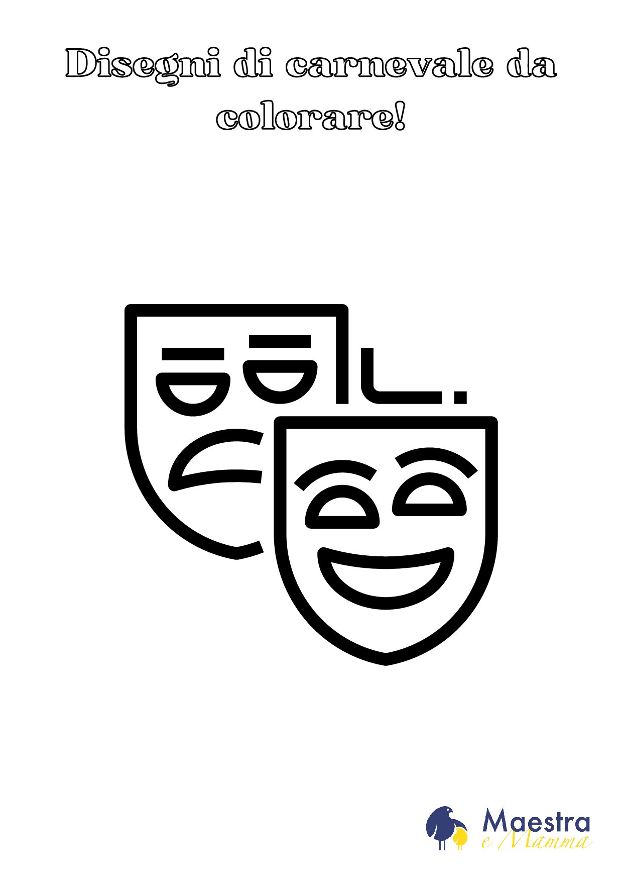 Disegni di carnevale da colorare [379 KB]