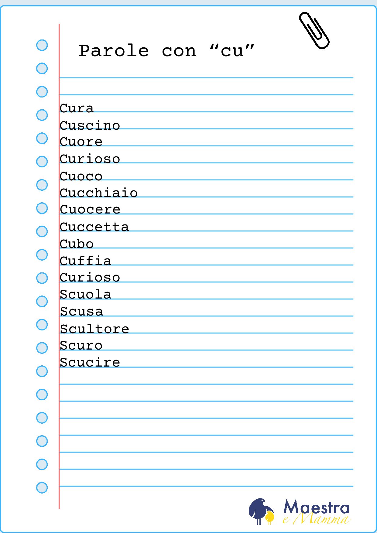 Parole con cu [105 KB]
