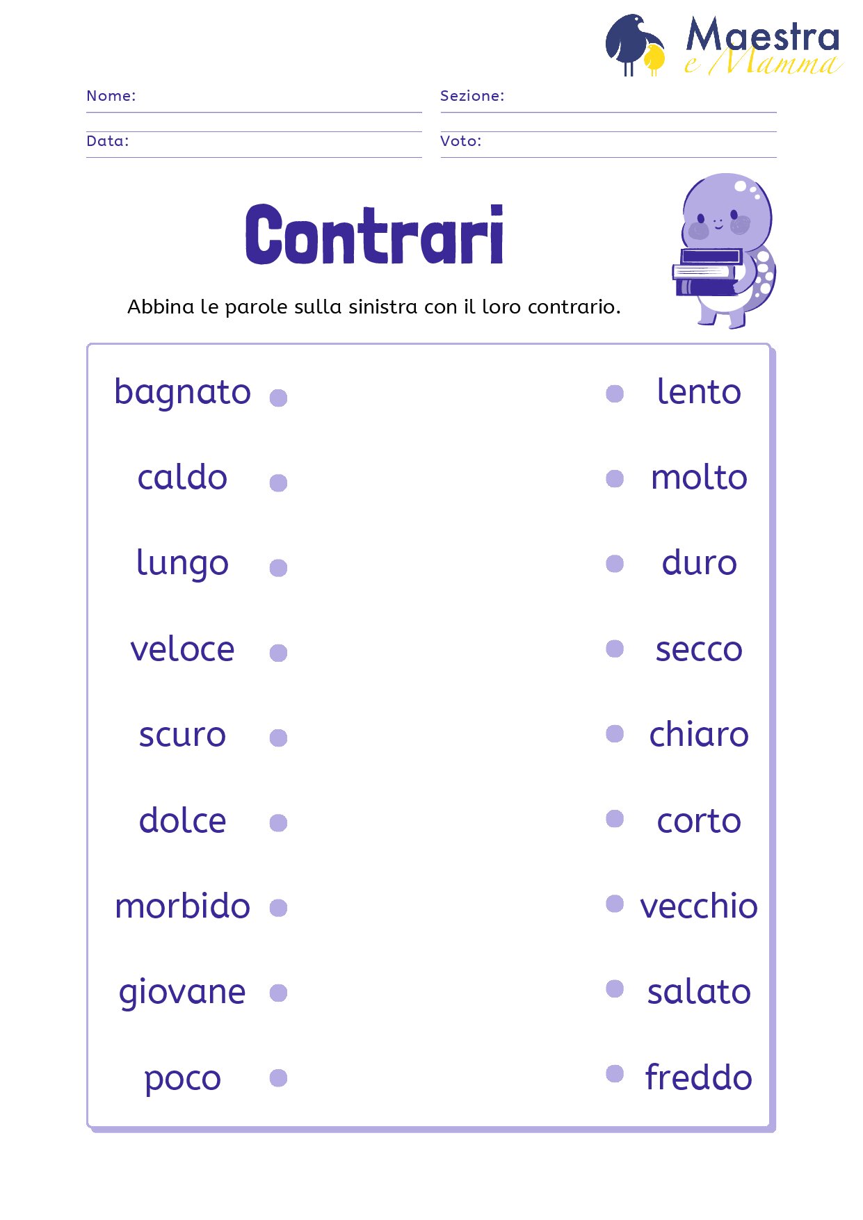Scheda didattica sui contrari [623 KB]