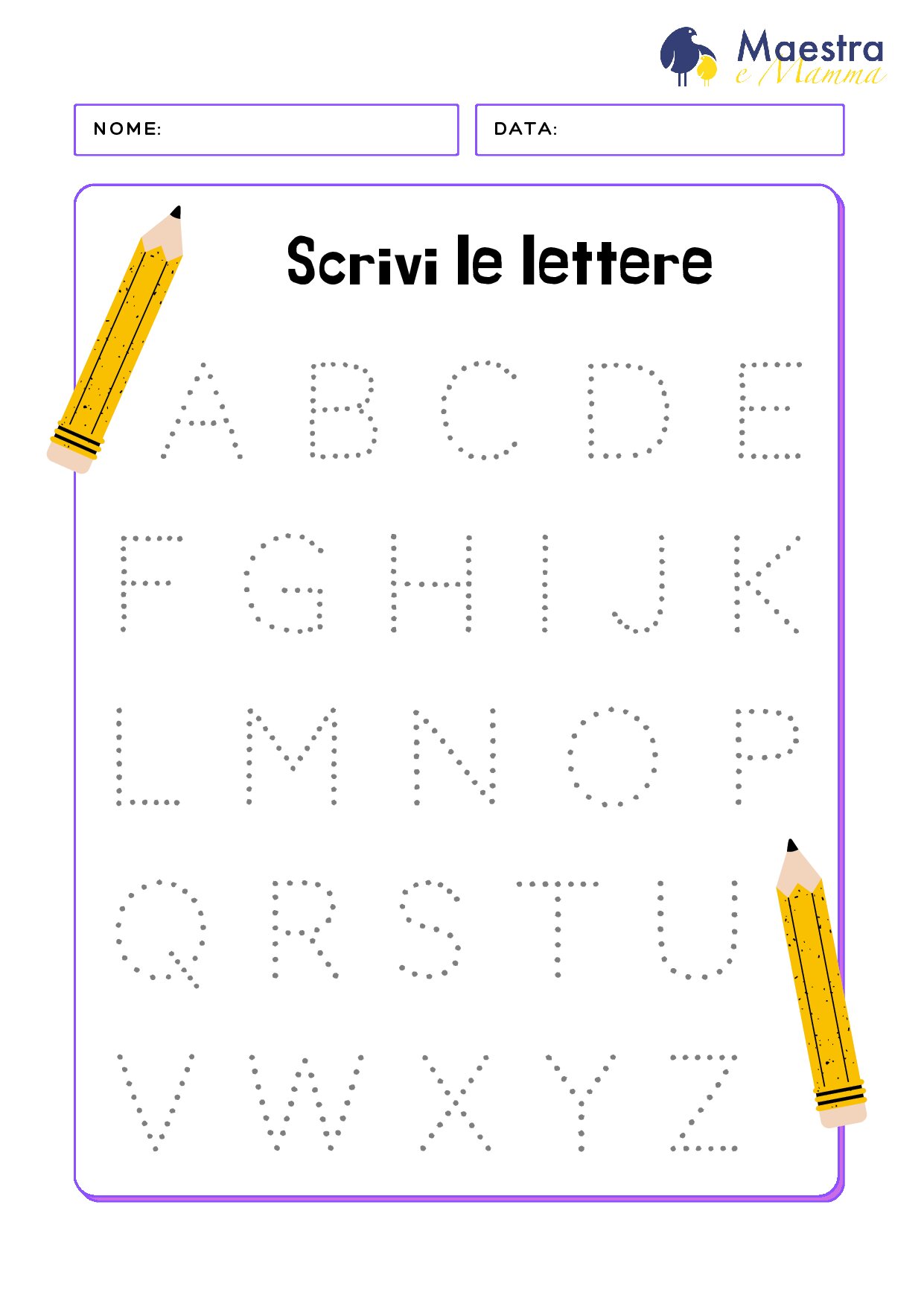 Scheda pregrafismo scuola dell'infanzia scrivi e completa le lettere [104 KB]