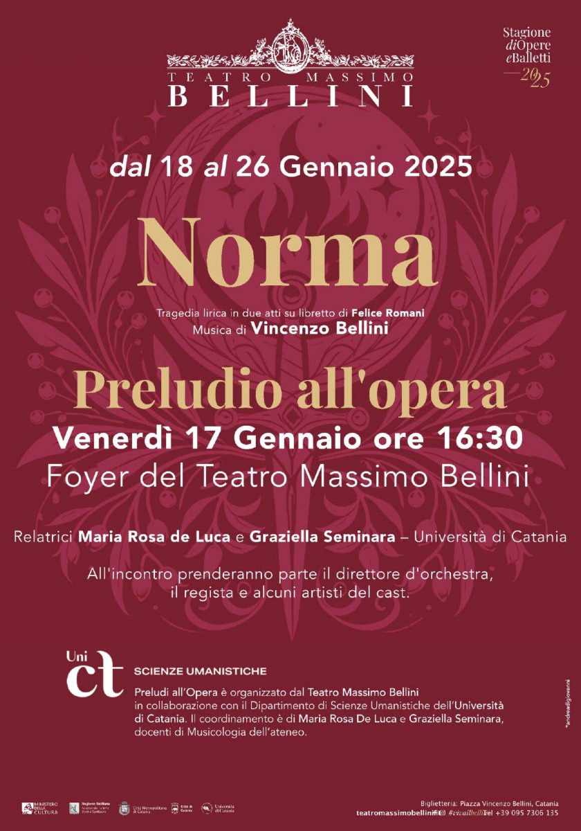 “La ‘Norma’ che non ti aspetti | Scopri tutti i segreti dell'opera di Bellini con l'incontro ‘Preludio all'opera‘!”