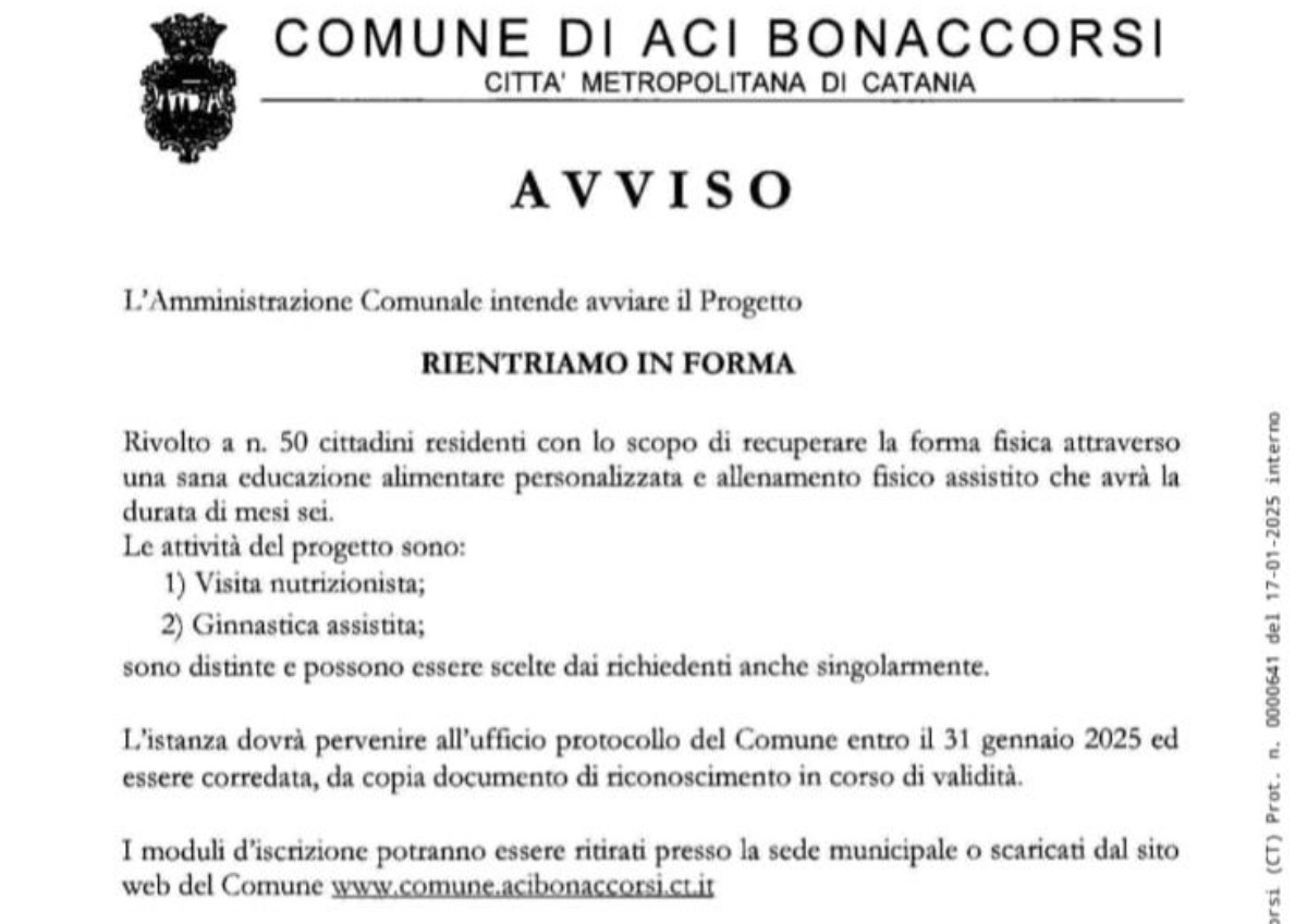 Rientriamo in forma: il progetto che sta conquistando Aci Bonaccorsi | Ecco come potrebbe cambiare la tua salute in meglio! - 