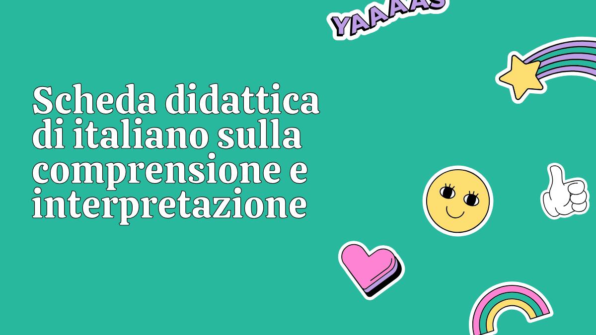 Scheda didattica di italiano: comprensione e interpretazione dei dati! - 