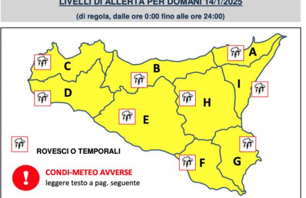 Nuovamente allerta gialla su Catania e provincia