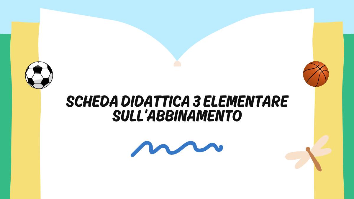 Scheda didattica sull'abbinamento e lo sport per la terza elementare - 
