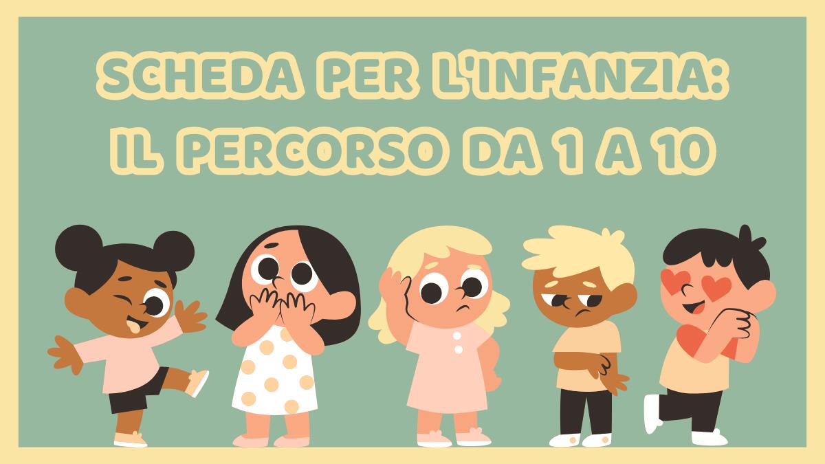 Segui il percorso da 1 a 10: attività per bambini della scuola dell'infanzia - 