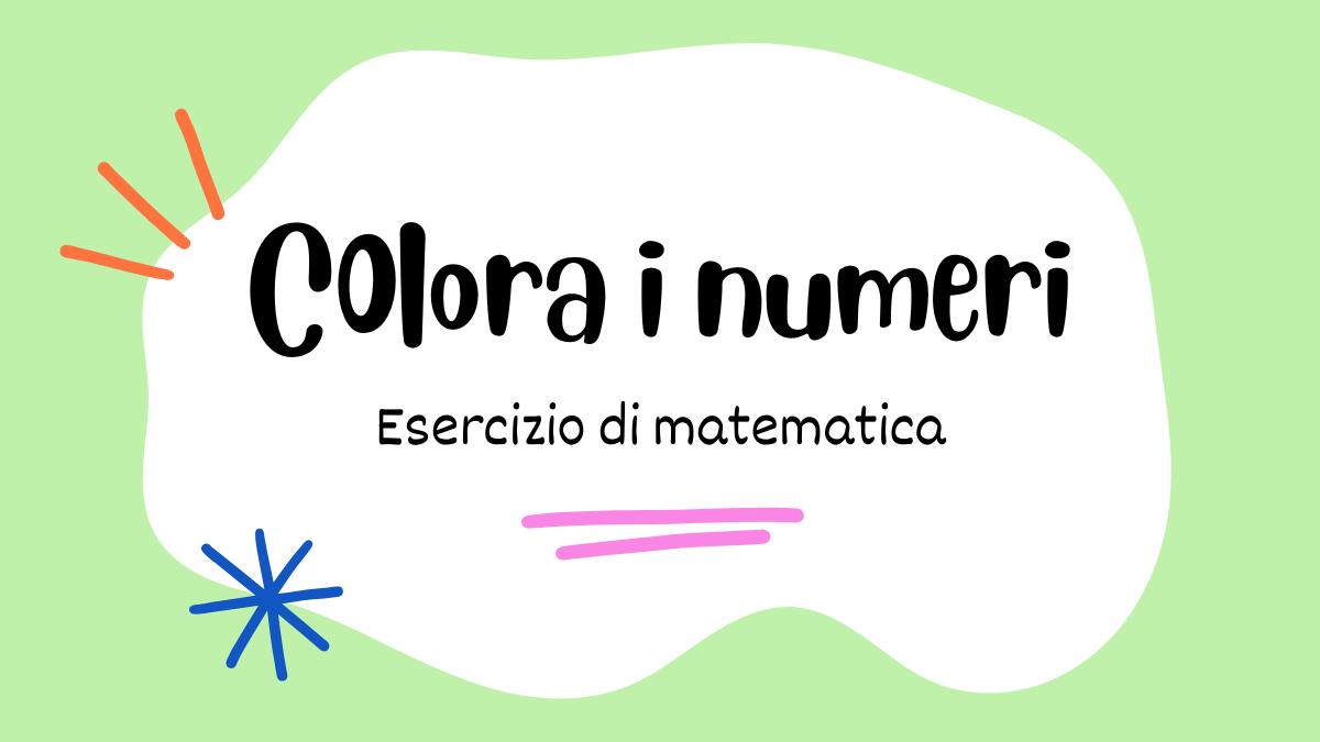 Colora i numeri: esercizio creativo per bambini della primaria - 