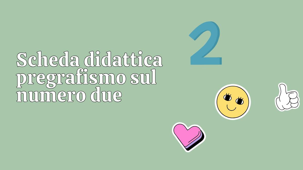 Esercizio di pregrafismo: corsivo sul numero due - 