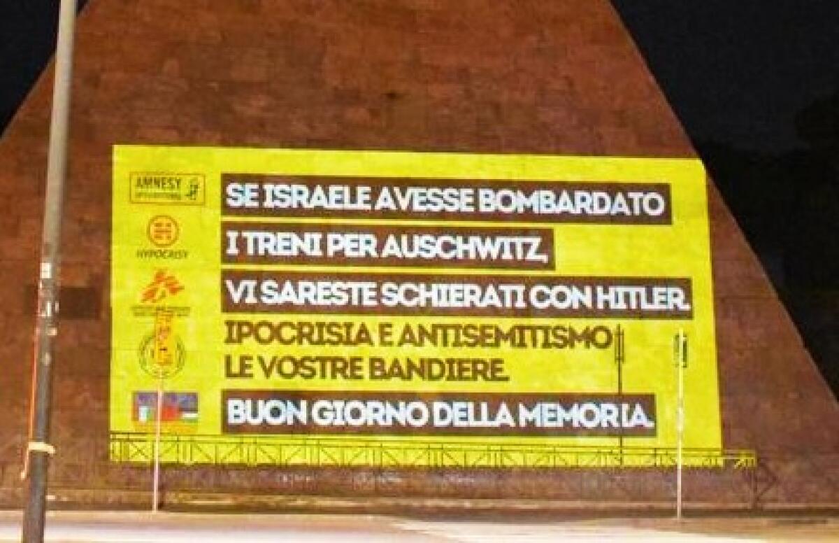 Scritte contro Ong alla Piramide Cestia | La memoria dell'Olocausto viene davvero rispettata? - 